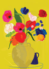 Rachel Joanis - Vase With Flower in Gold Print