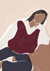 Ivy Green - Contemplating Illustration Print