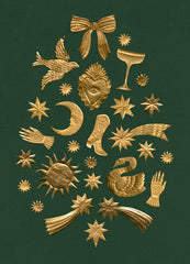 Golden Ornaments Print