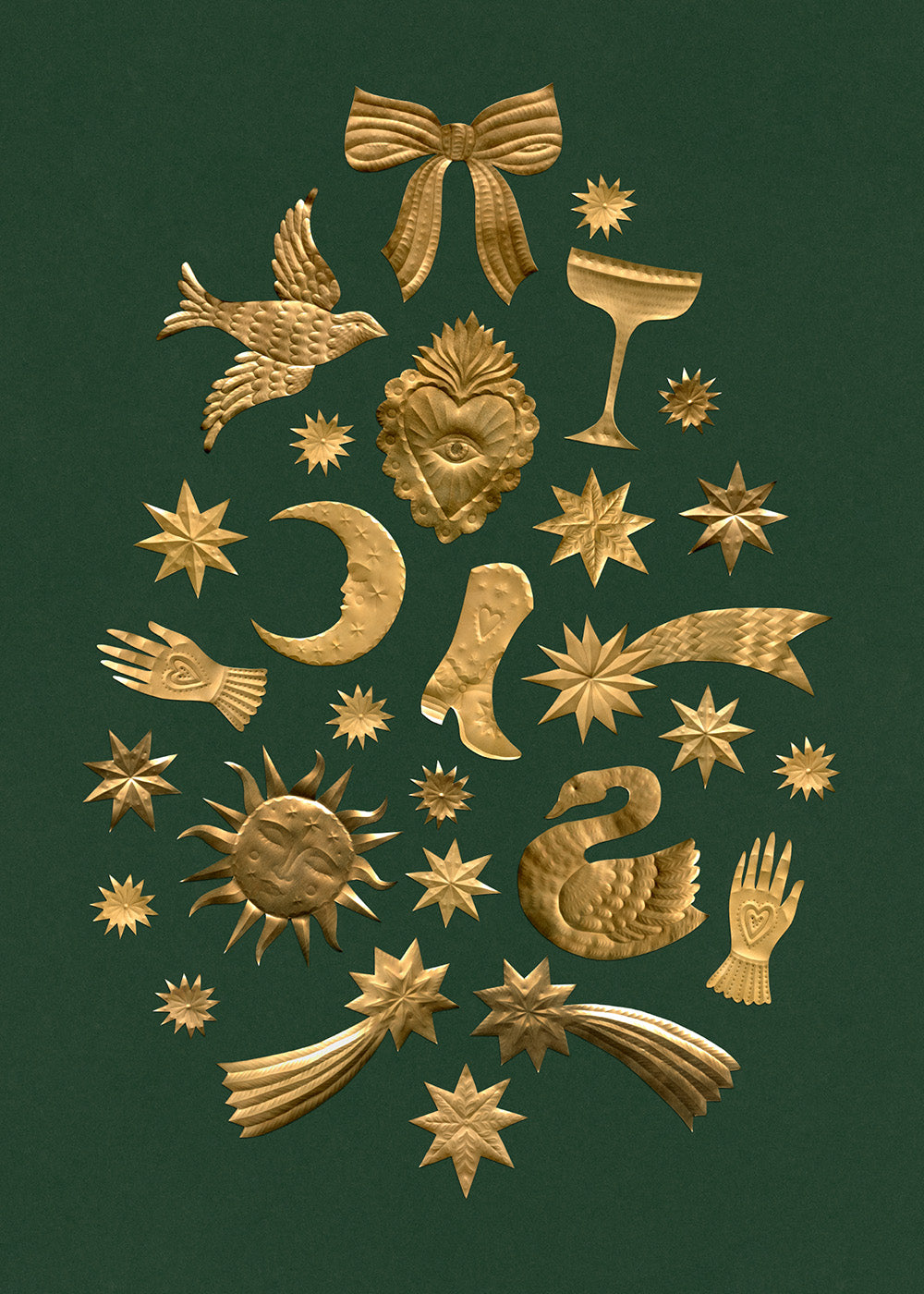 Golden Ornaments Print