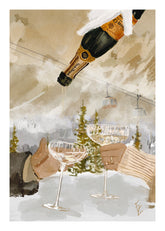Ekaterina Zagorska - Winter Champagne Print