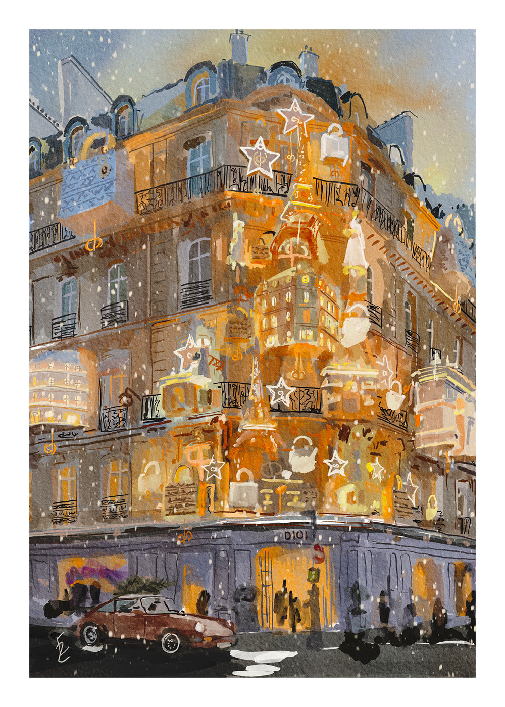 Ekaterina Zagorska - Dior Christmas Print
