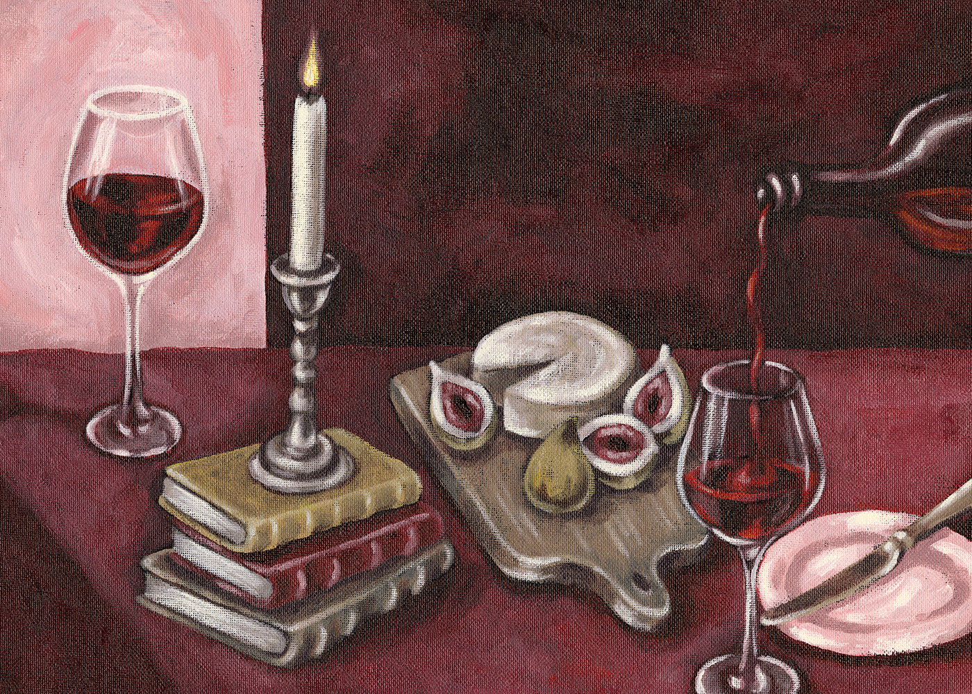 Bordeaux Table Print