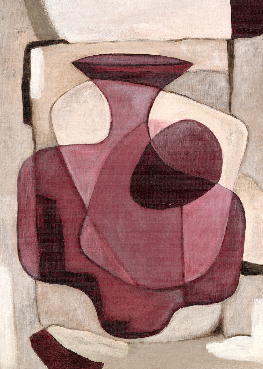 Bordeaux Vase Print