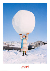 Pippi Longstocking and Snowball Print