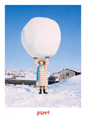 Pippi Longstocking and Snowball Print