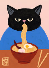 Meowmen Dinner Print