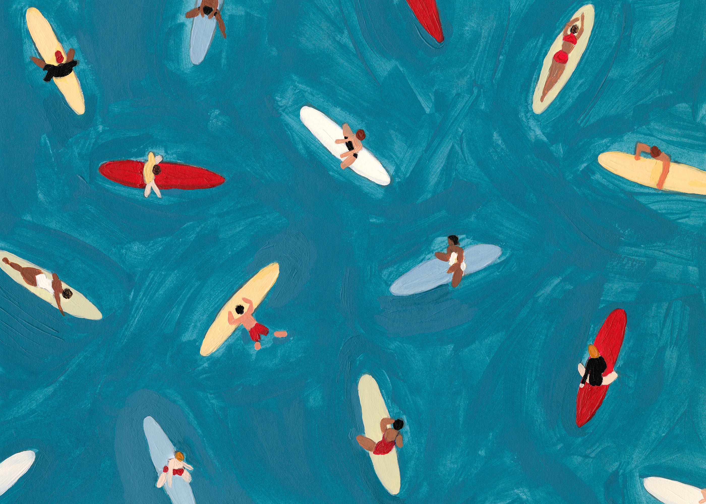 Surfers in the Blue Print