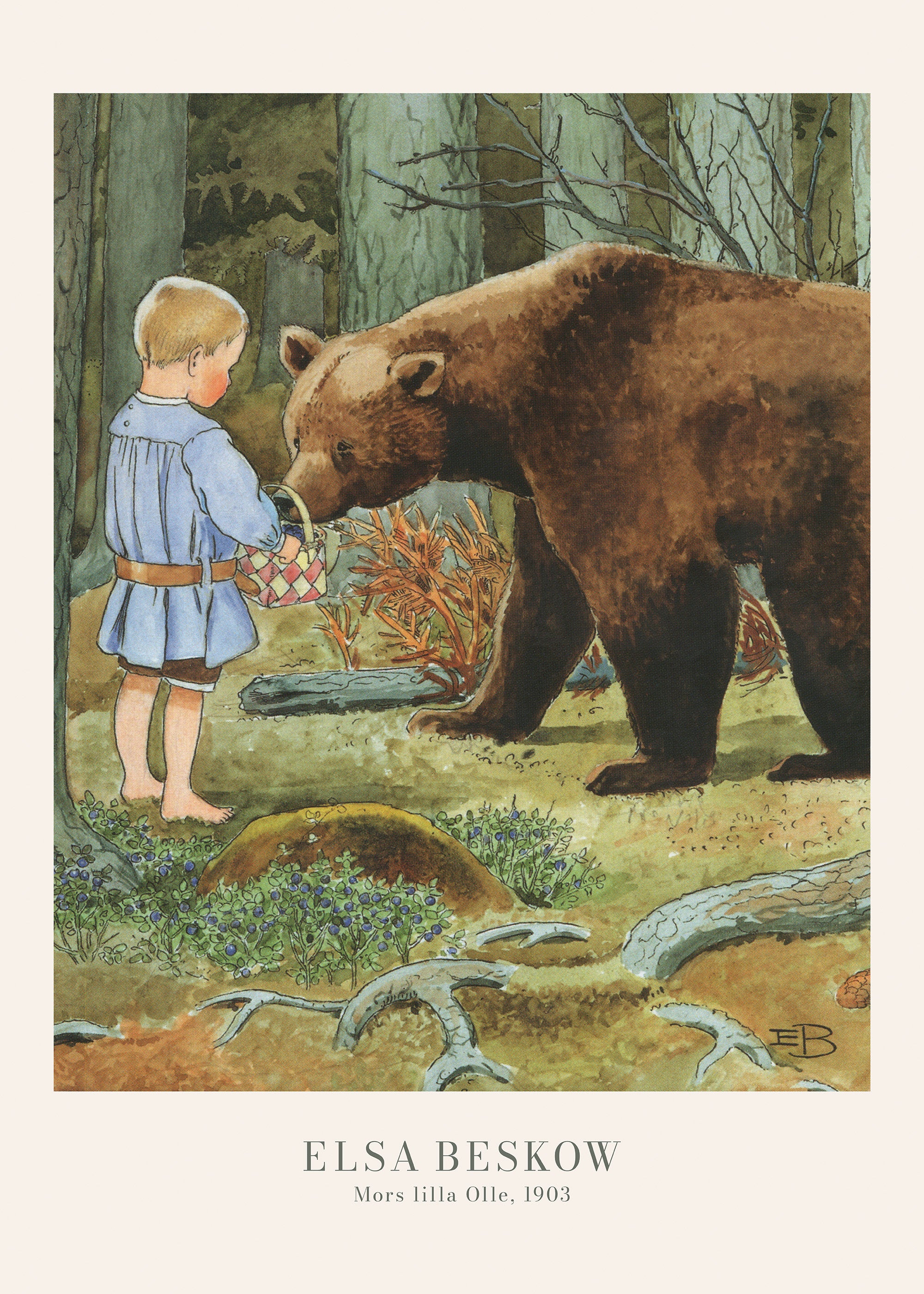 Elsa Beskow - Mother's little Olle Print