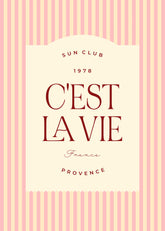 C'est La Vie Print