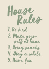 The House Rules Print