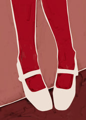 Kit Agar - Red Stockings Print