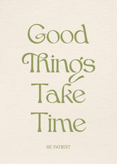 Be Patient Print