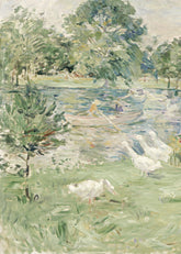 Berthe Morisot - Girl in a Boat with Geese Print