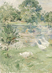 Berthe Morisot - Girl in a Boat with Geese Print