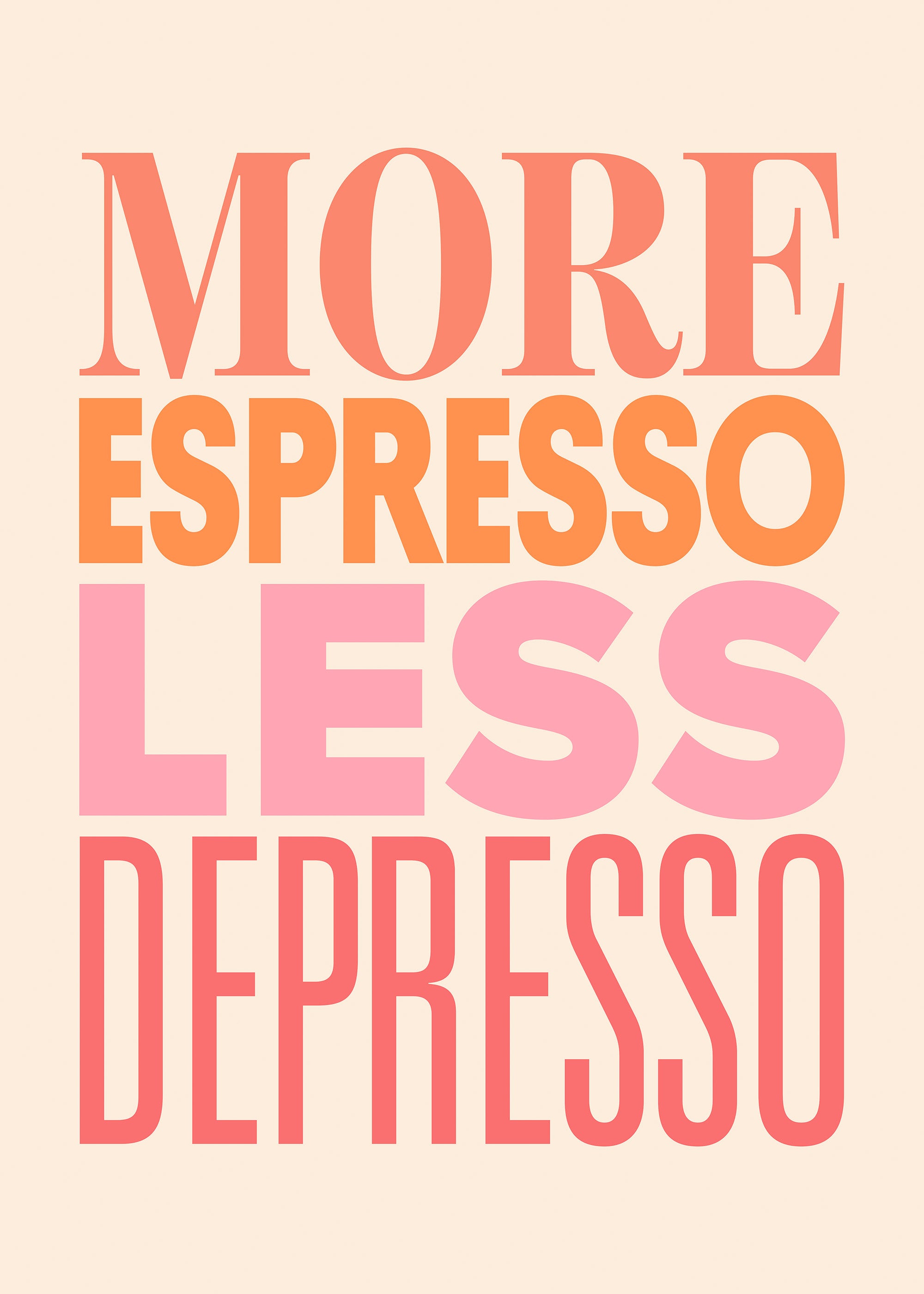 More Espresso Pink Print