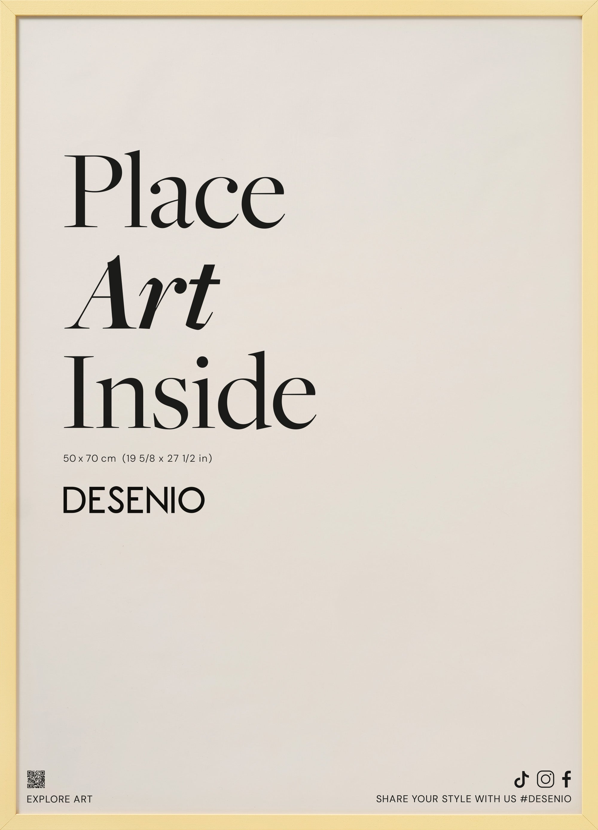Yellow picture frame, 20 x 28 in