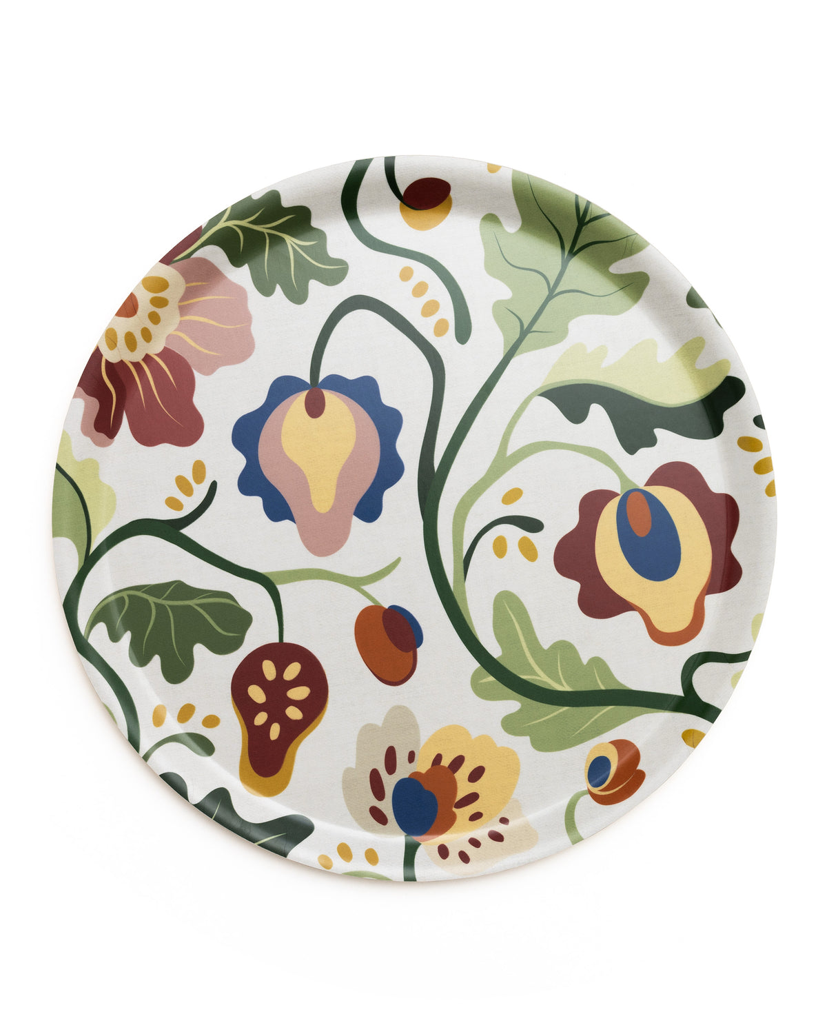 Colorful Garden Round Tray