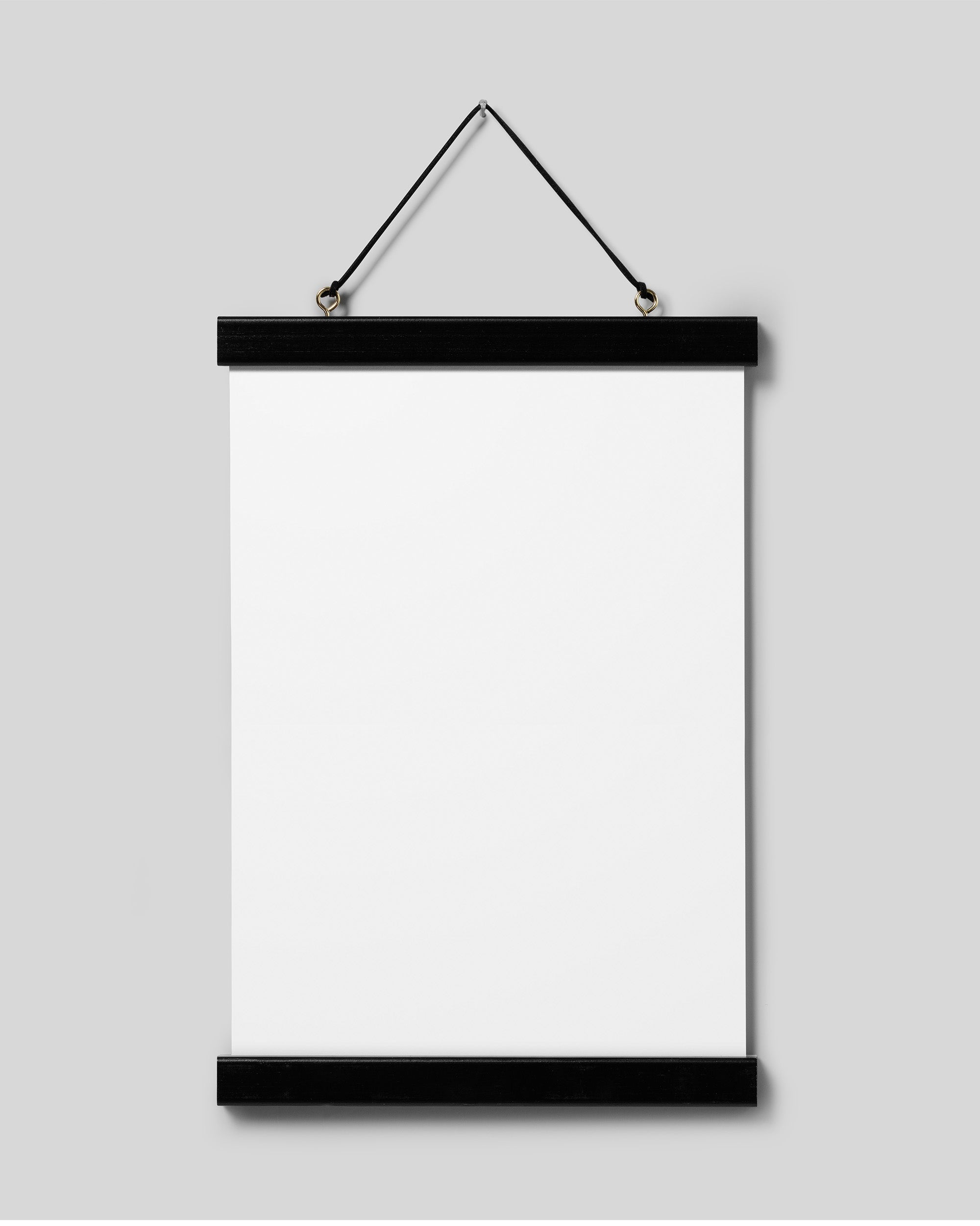 Poster hanger black 9 in, magnet fastener