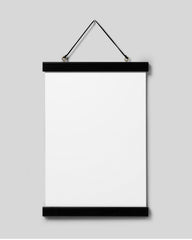 Poster hanger black 9 in, magnet fastener