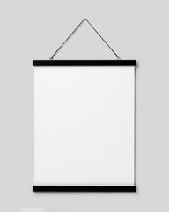 Poster hanger black 16 in, magnet fastener