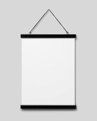 Poster hanger black 12 in, magnet fastener