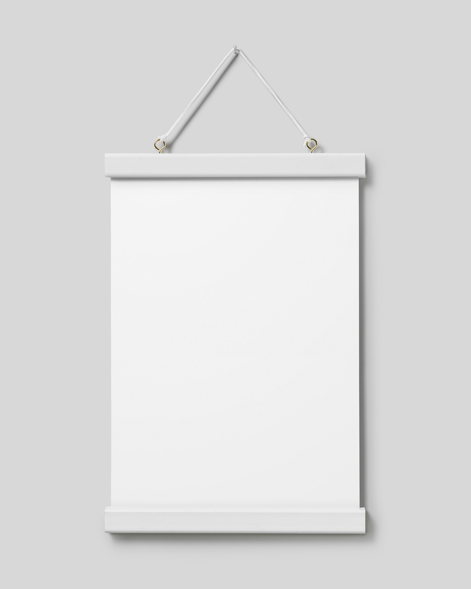 Poster hanger white 9 in, magnet fastener