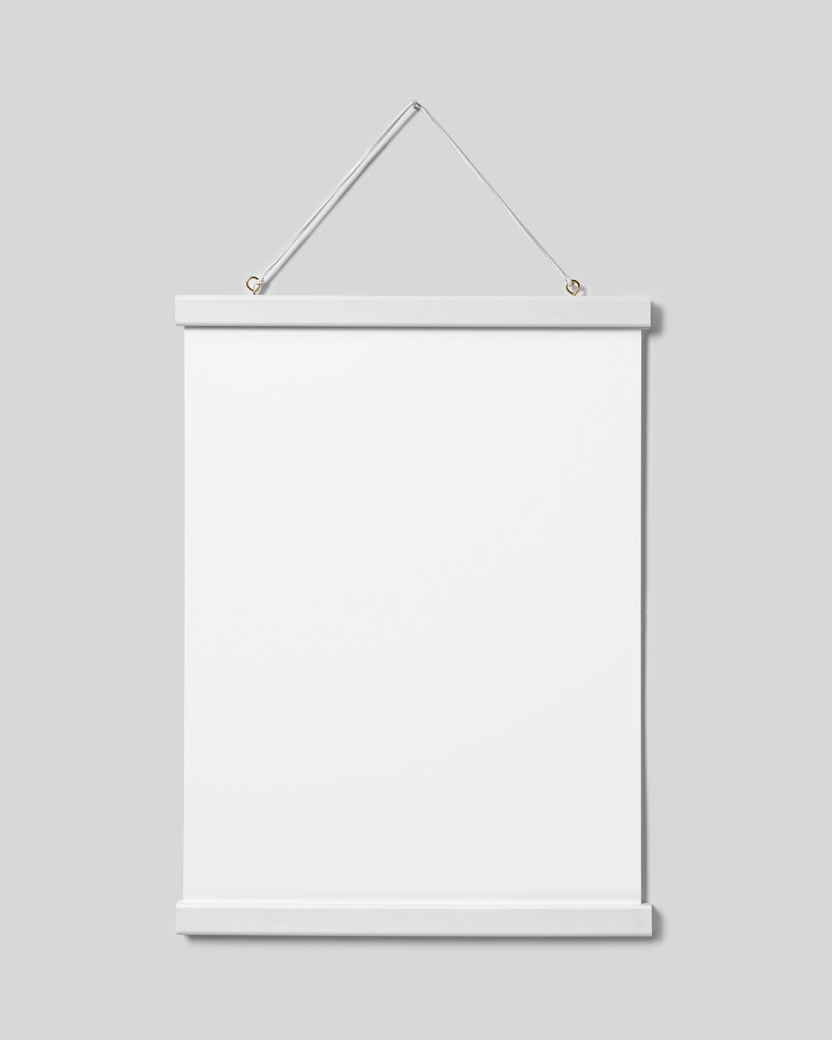 Poster hanger white 12 in, magnet fastener