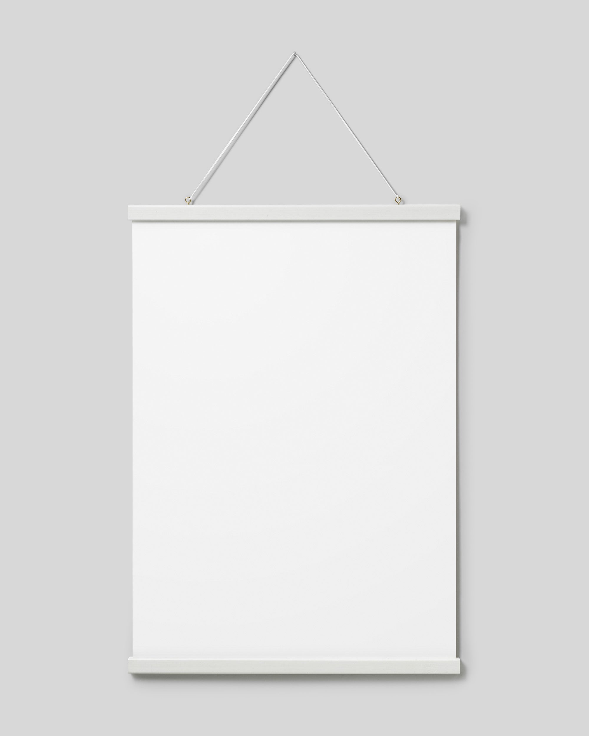 Poster hanger white 20 in, magnet fastener
