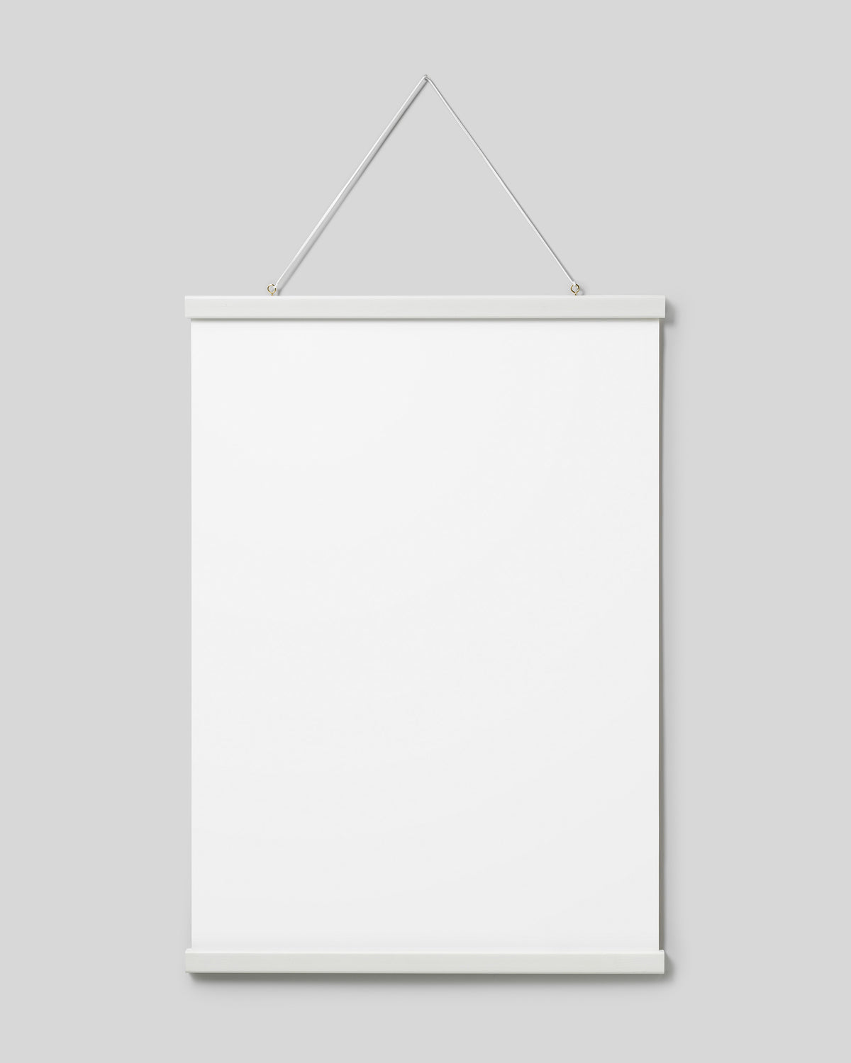 Poster hanger white 20 in, magnet fastener