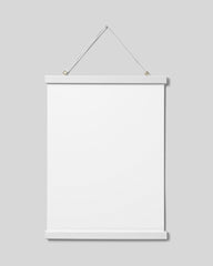 Poster hanger white 12 in, magnet fastener