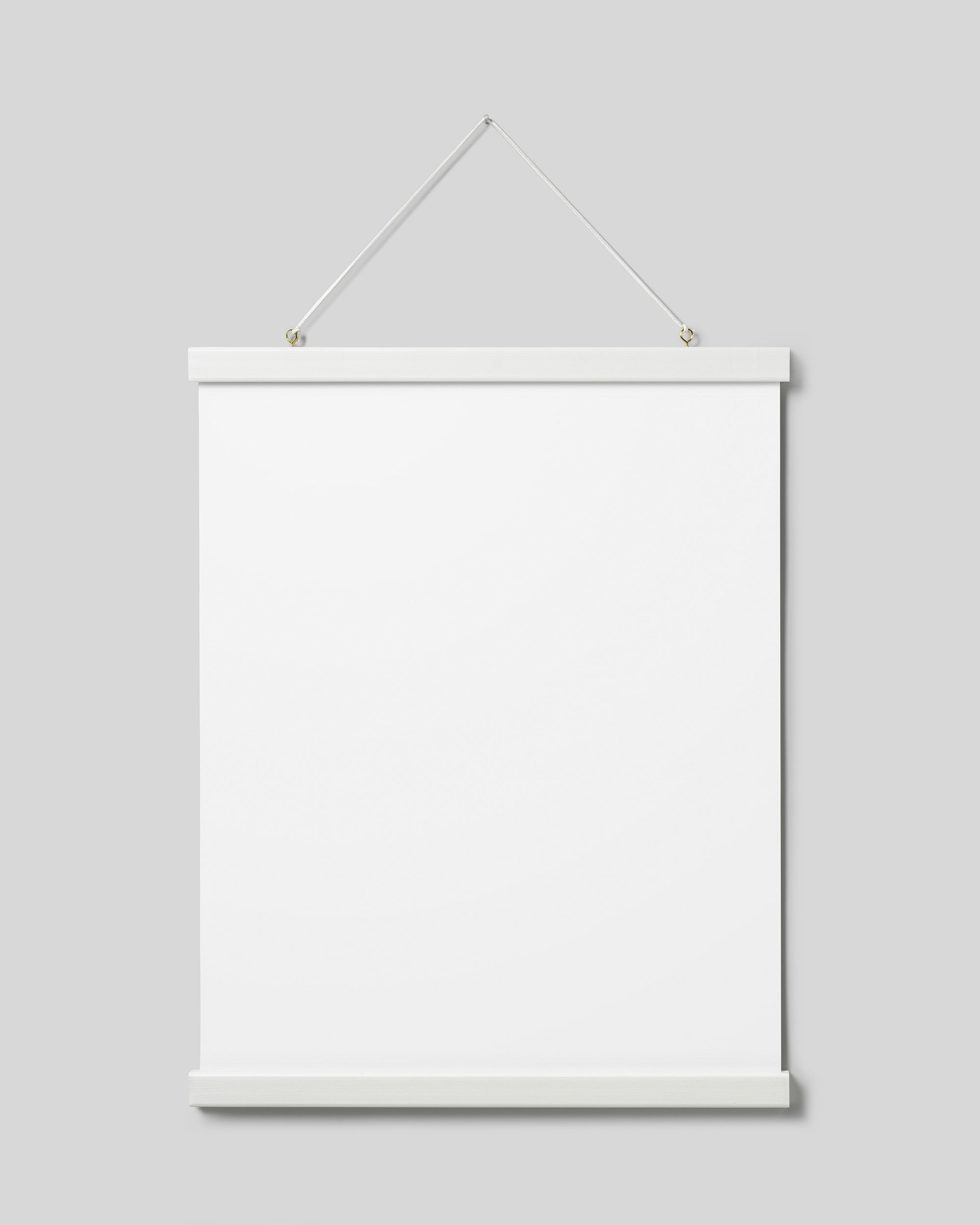 Poster hanger white 16 in, magnet fastener