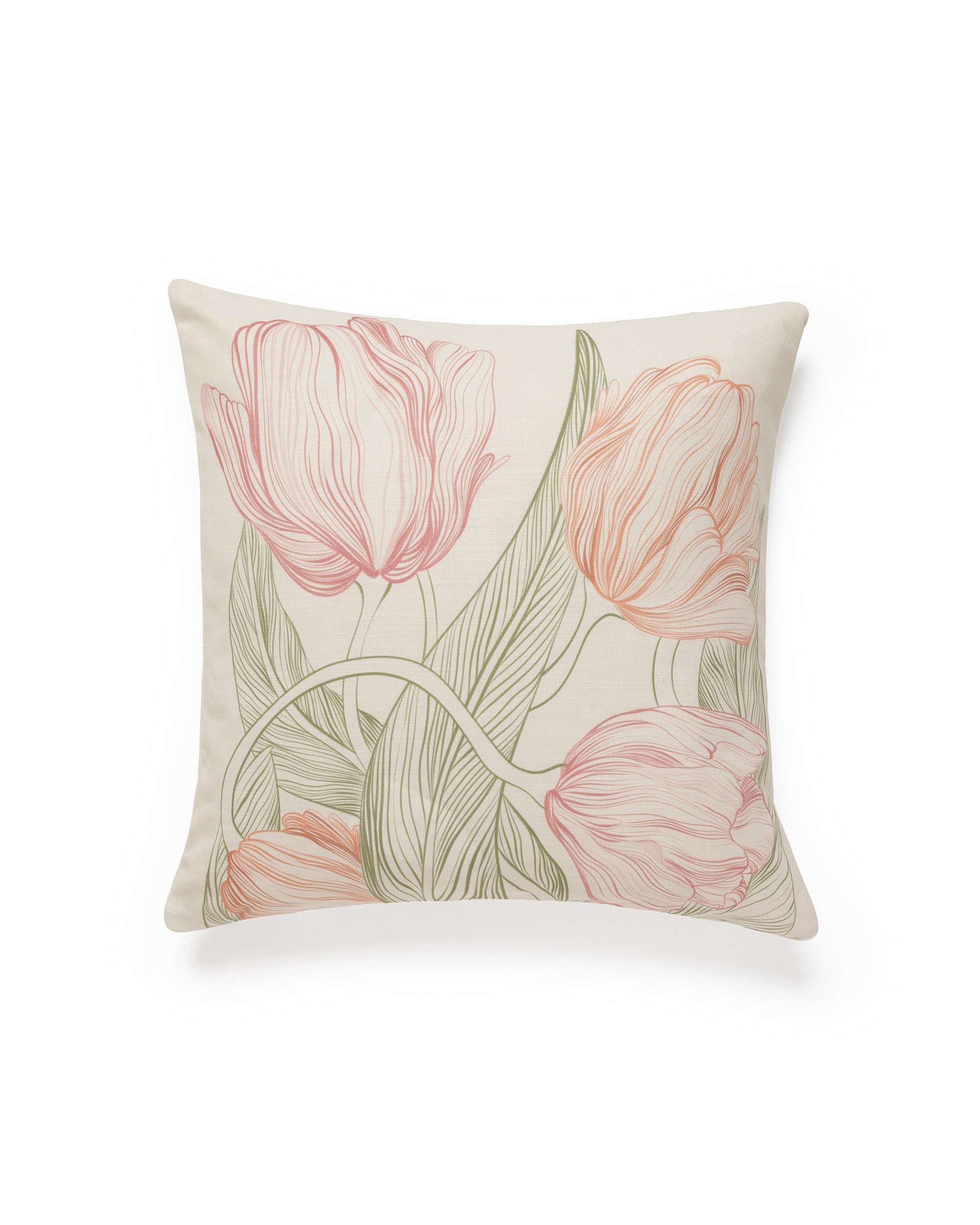Pink Tulips Cushion Cover