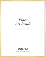 Picture frame gold, 12 x 16 in