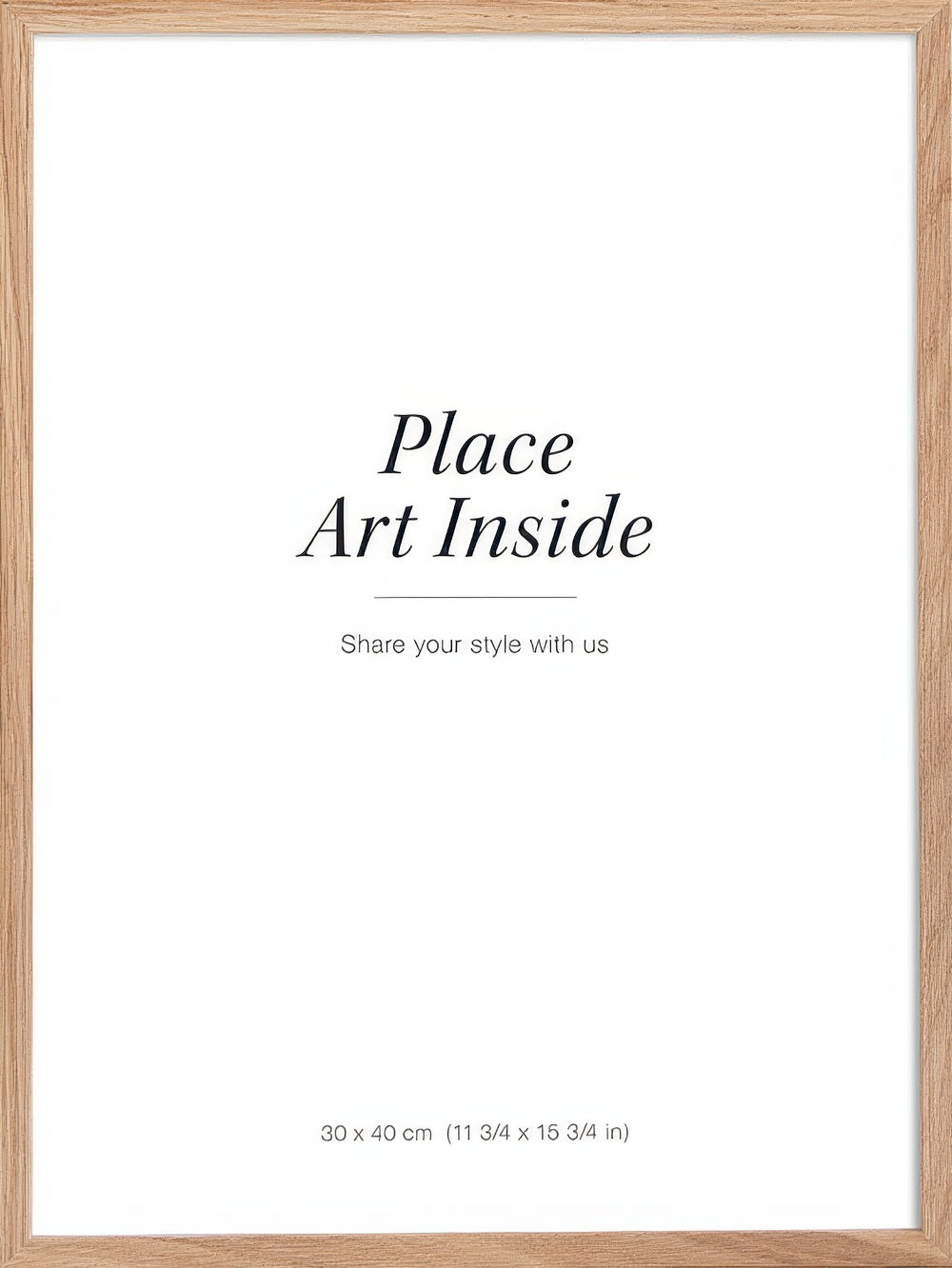 Oak picture frame, 12 x 16 in
