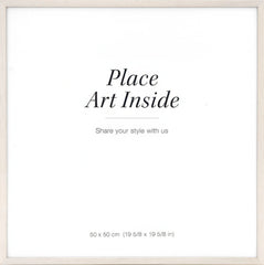Wood frame light, 20 x 20 in