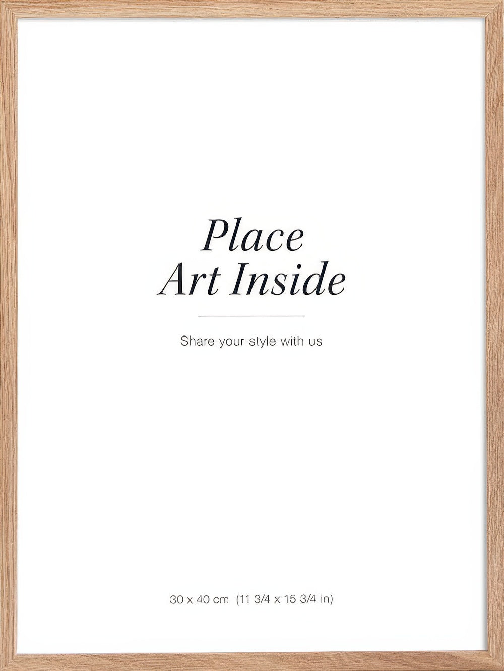 Oak picture frame, 12 x 16 in