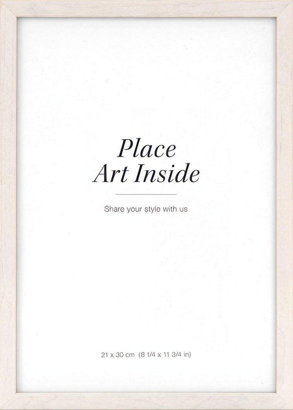 Wood frame light, 8 x 12 in