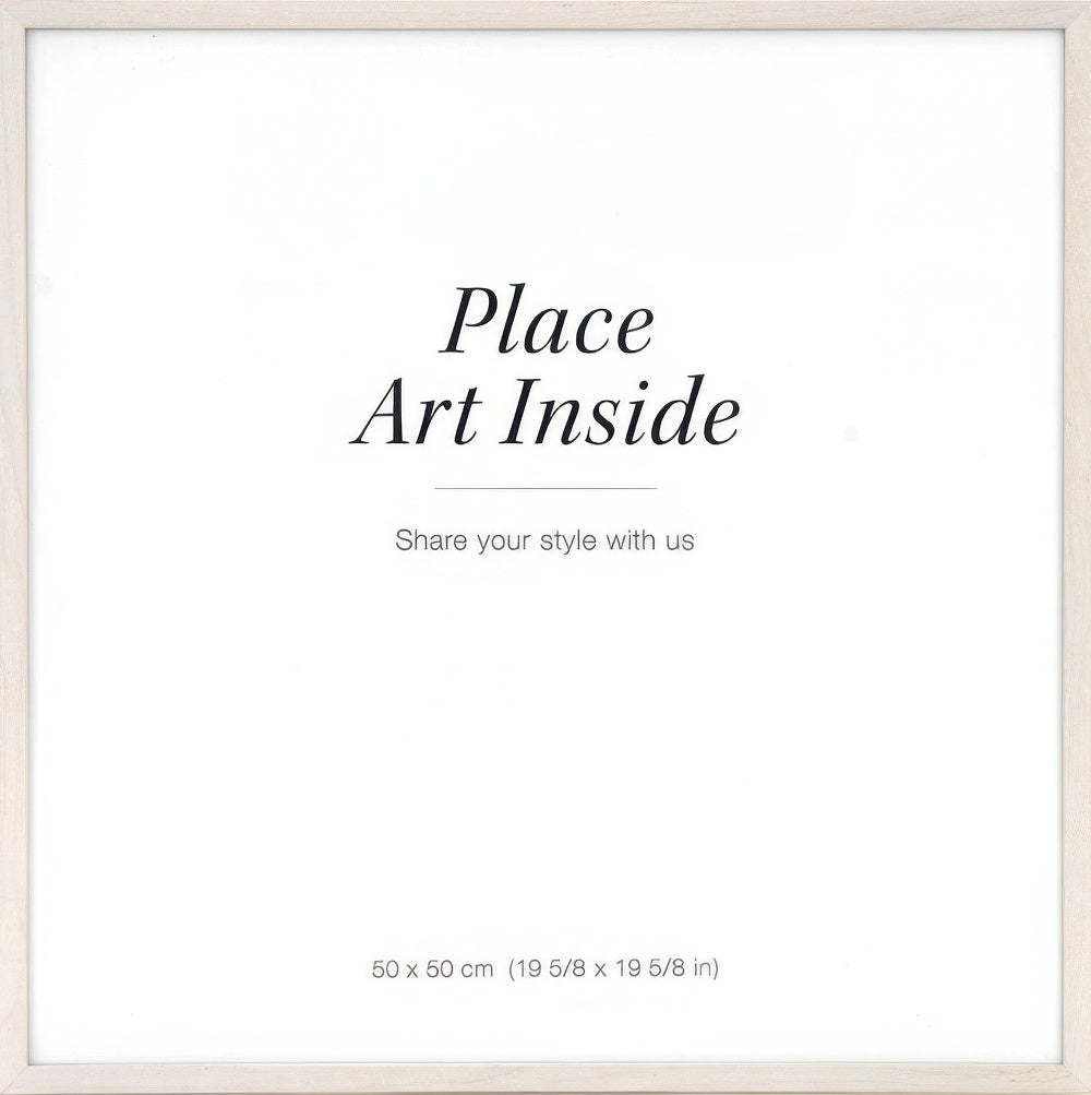 Wood frame light, 20 x 20 in