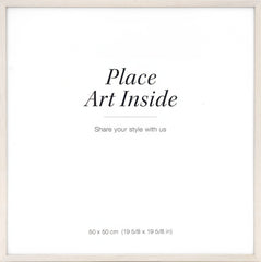 Wood frame light, 20 x 20 in