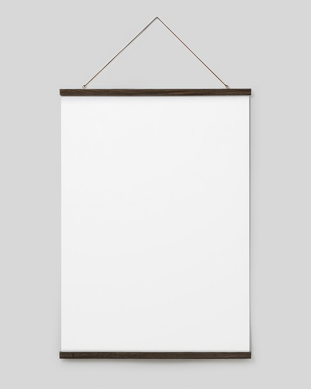 Poster Hanger Dark Oak 28” in, magnet fastener