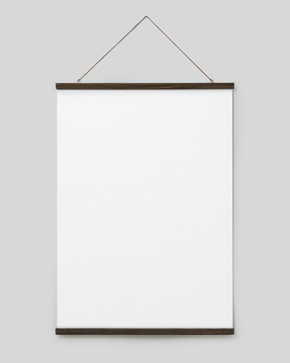 Poster Hanger Dark Oak 28” in, magnet fastener