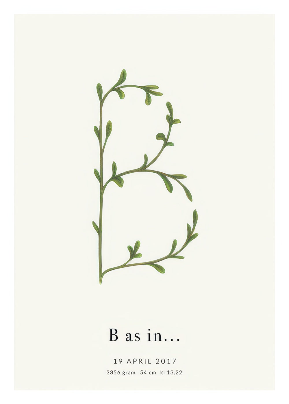 Botanic Letter B Personal