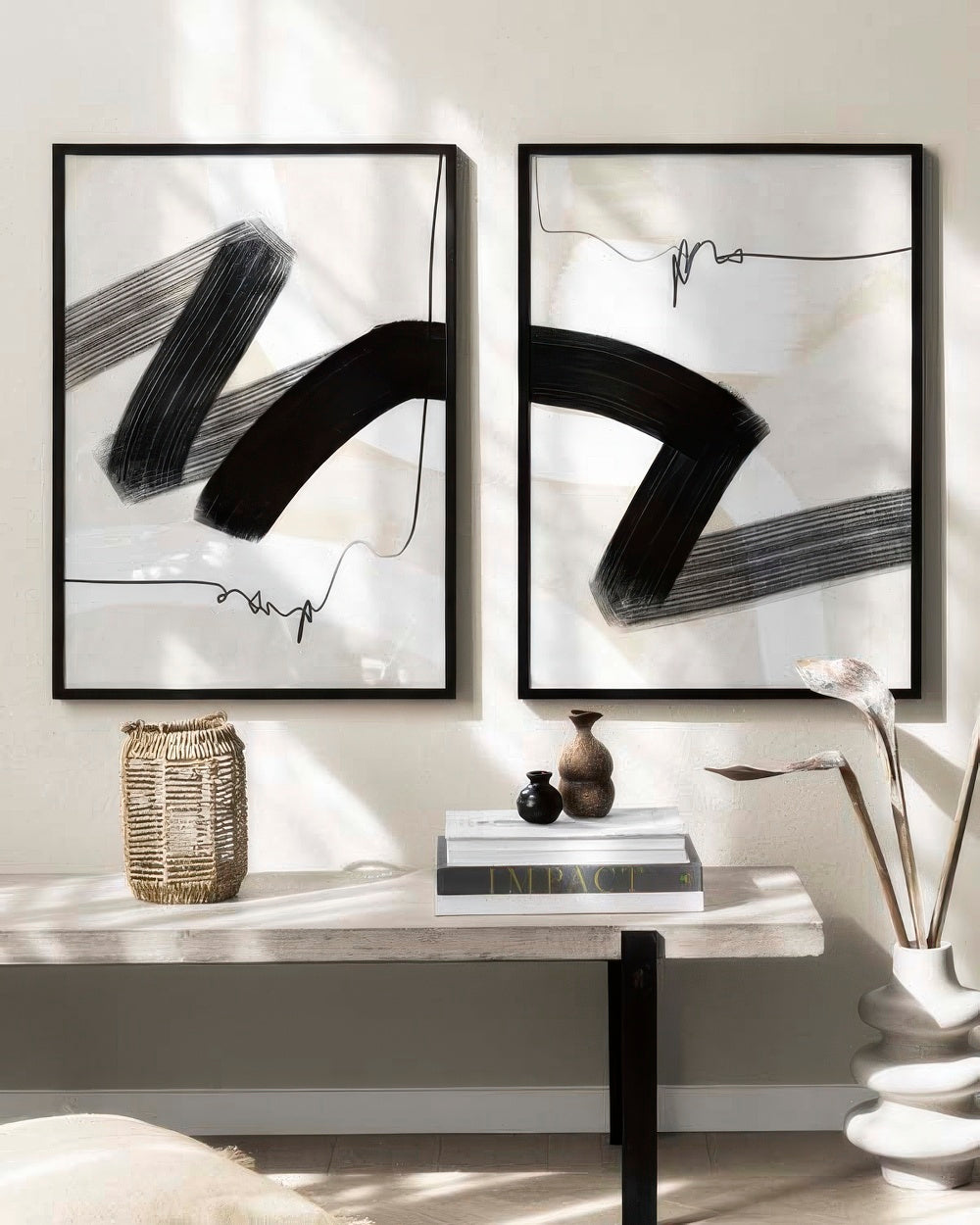 Abstract Wave Duo Poster pack