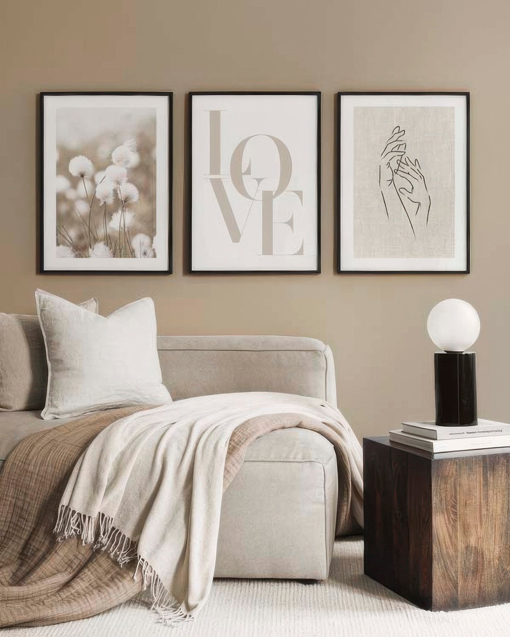 Soft Beige Trio Poster pack