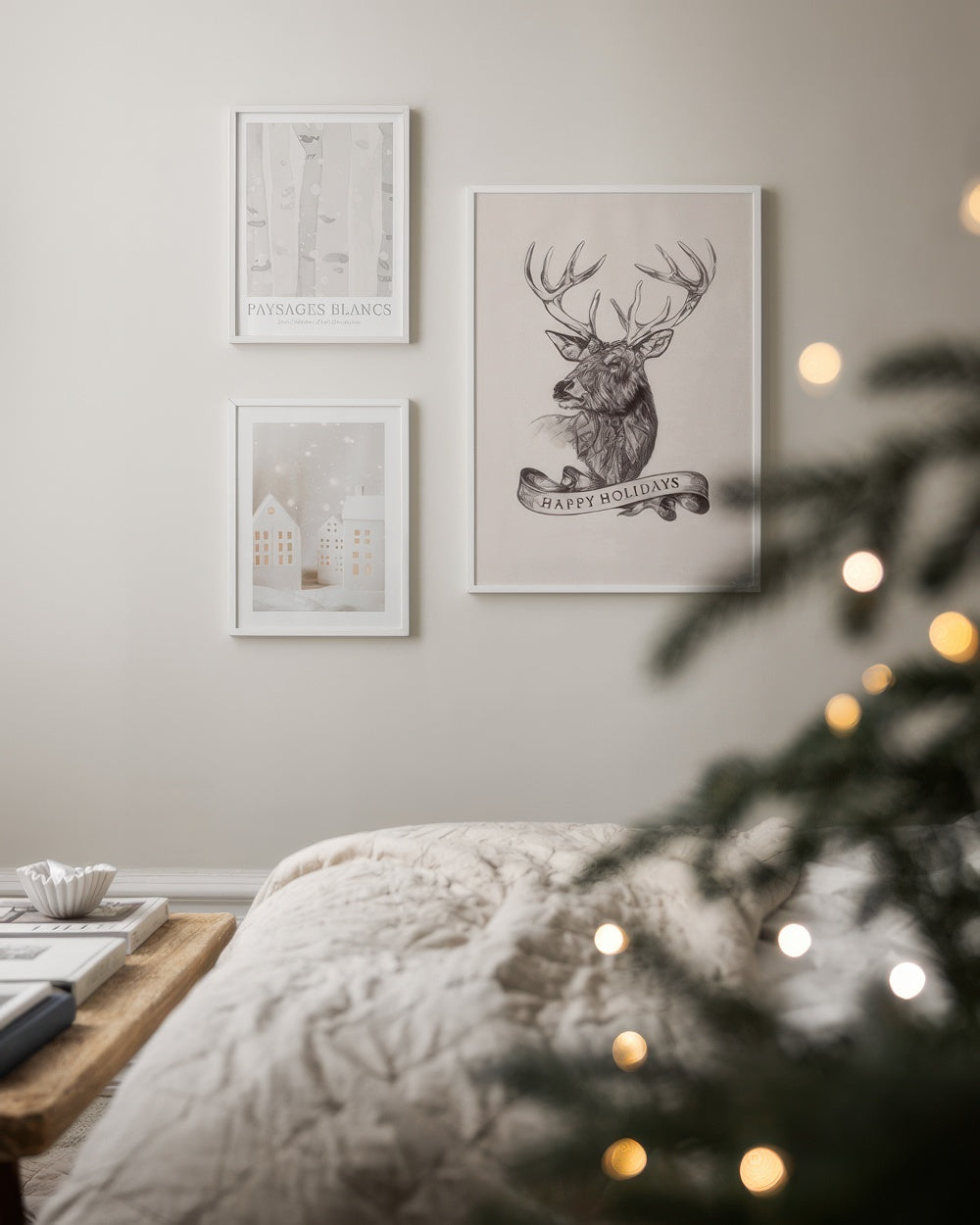 Beige Holiday Trio Poster pack