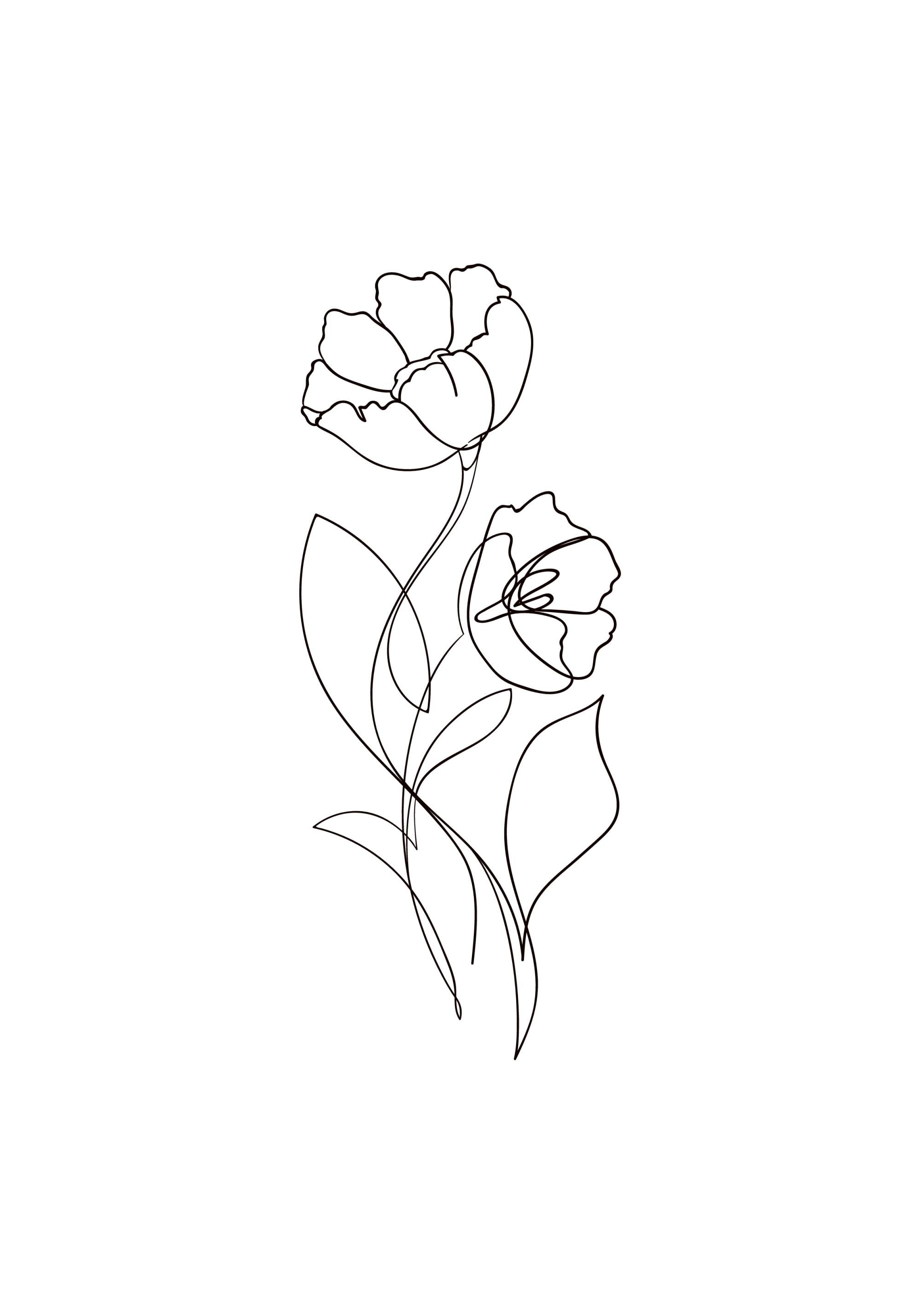 Flower Lines No1 Print