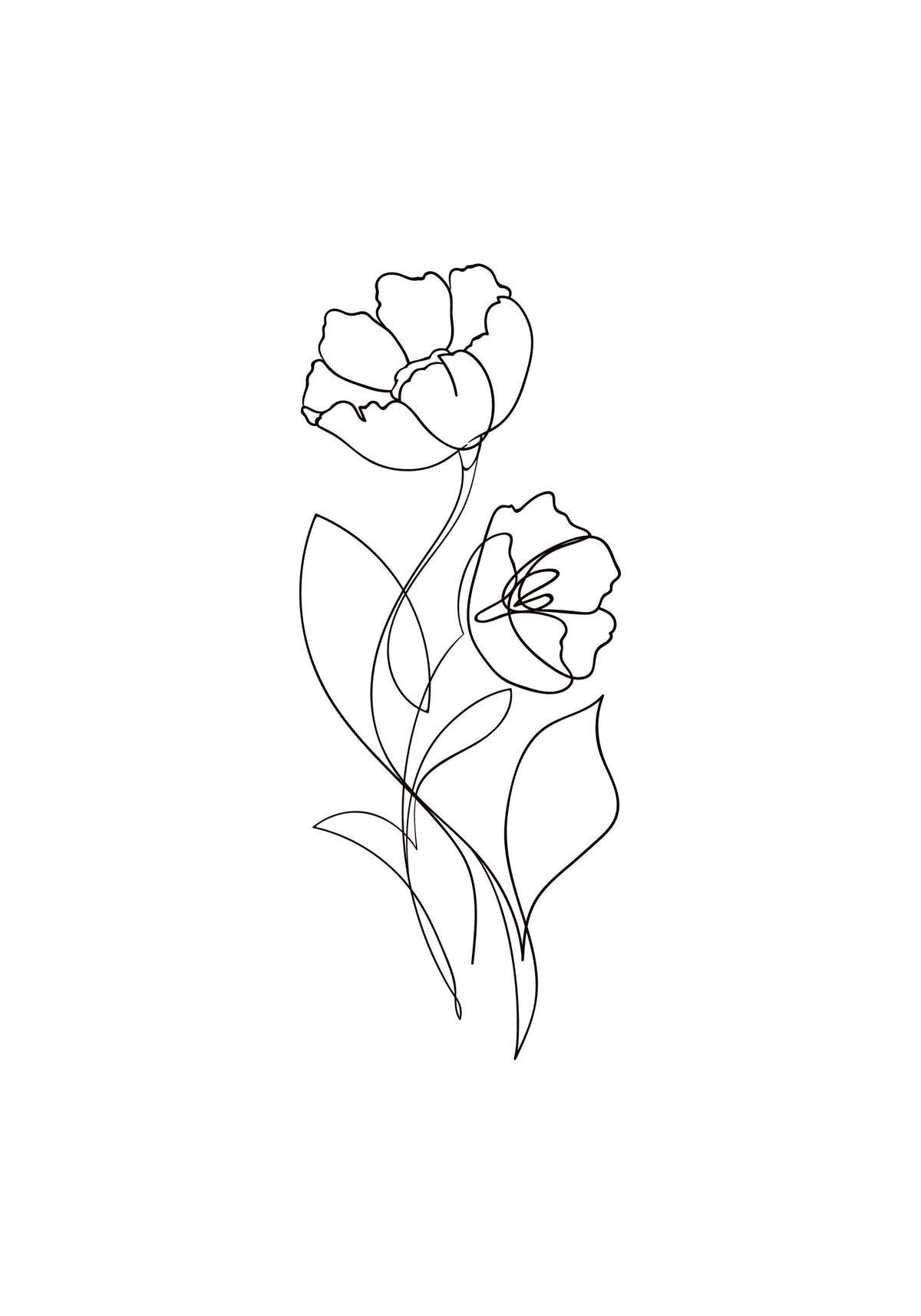 Flower Lines No1 Print