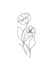 Flower Lines No1 Print