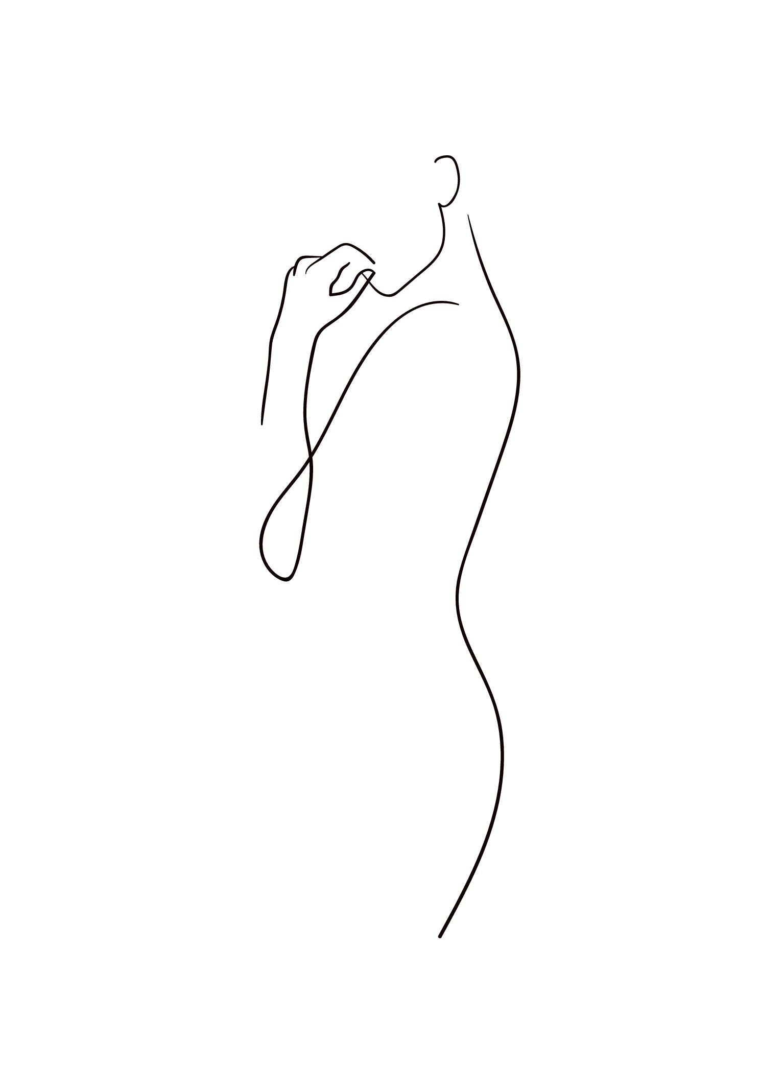 Curve Line Art Print